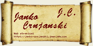 Janko Crnjanski vizit kartica